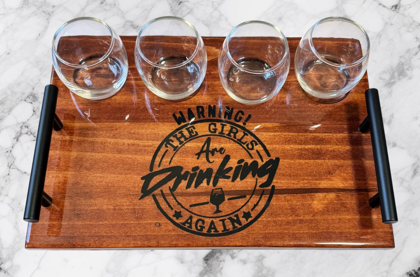 Ultimate Sip & Serve Board w/Glasses