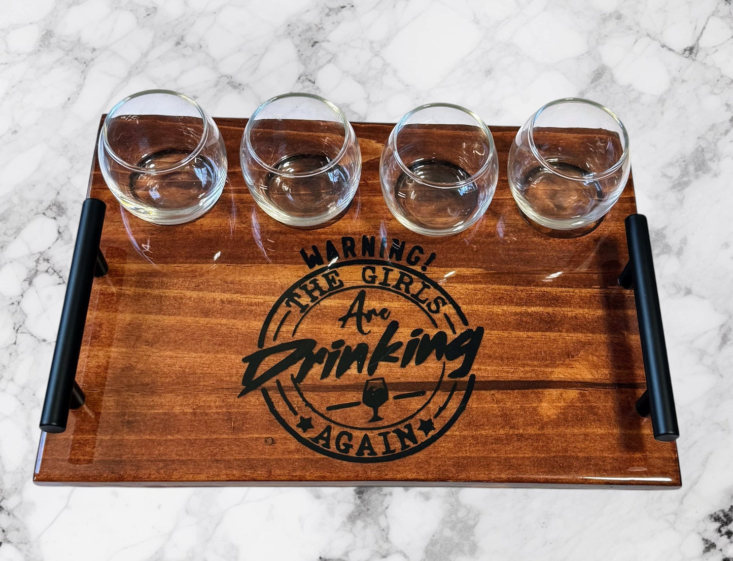 Ultimate Sip & Serve Board w/Glasses