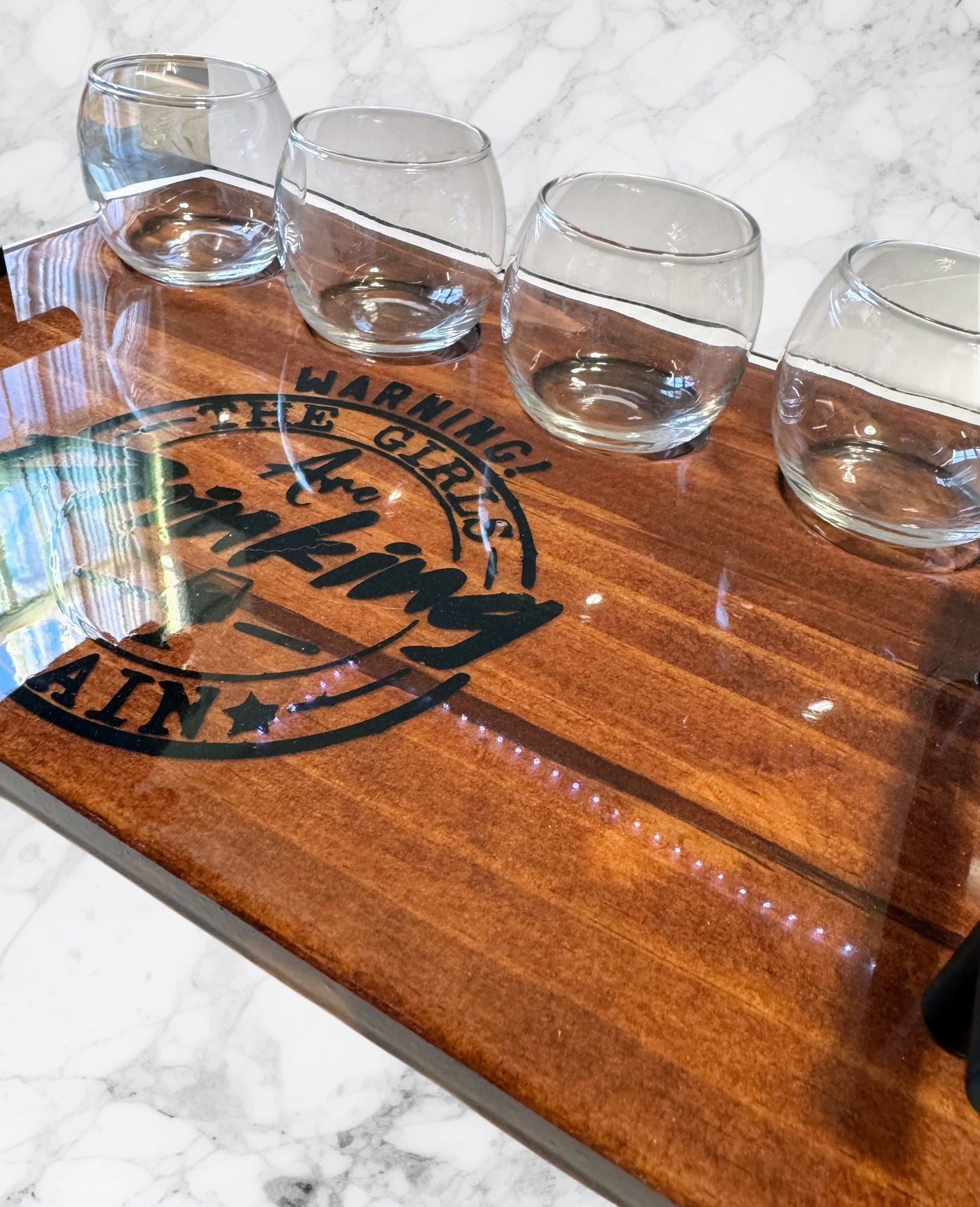 Ultimate Sip & Serve Board w/Glasses