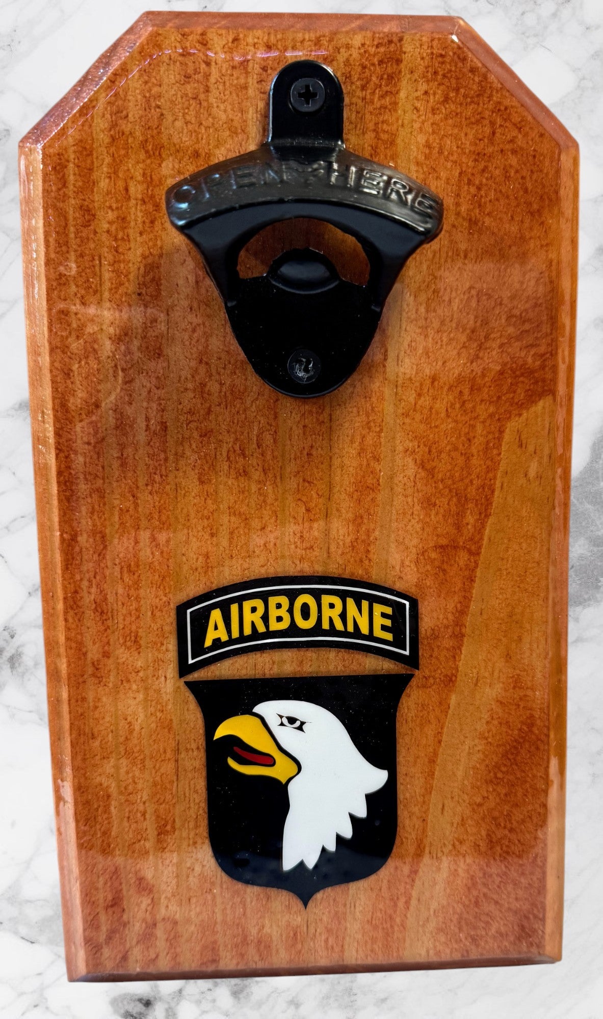 Screaming Eagles Wooden Opener