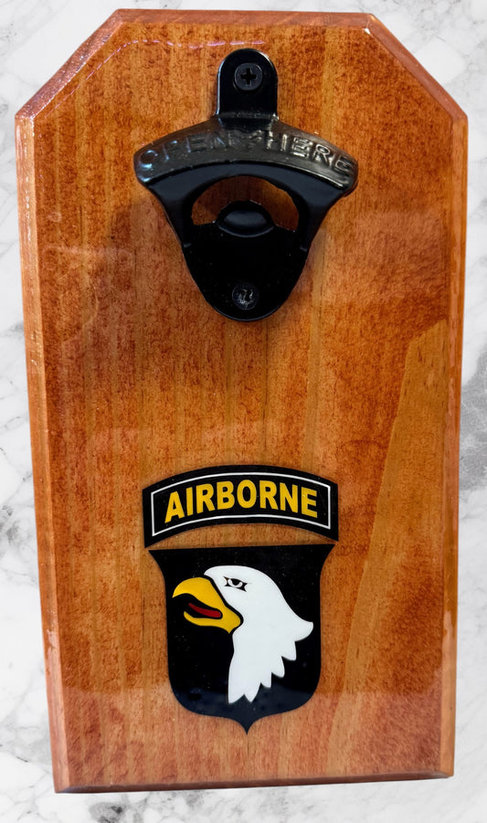 Screaming Eagles Wooden Opener