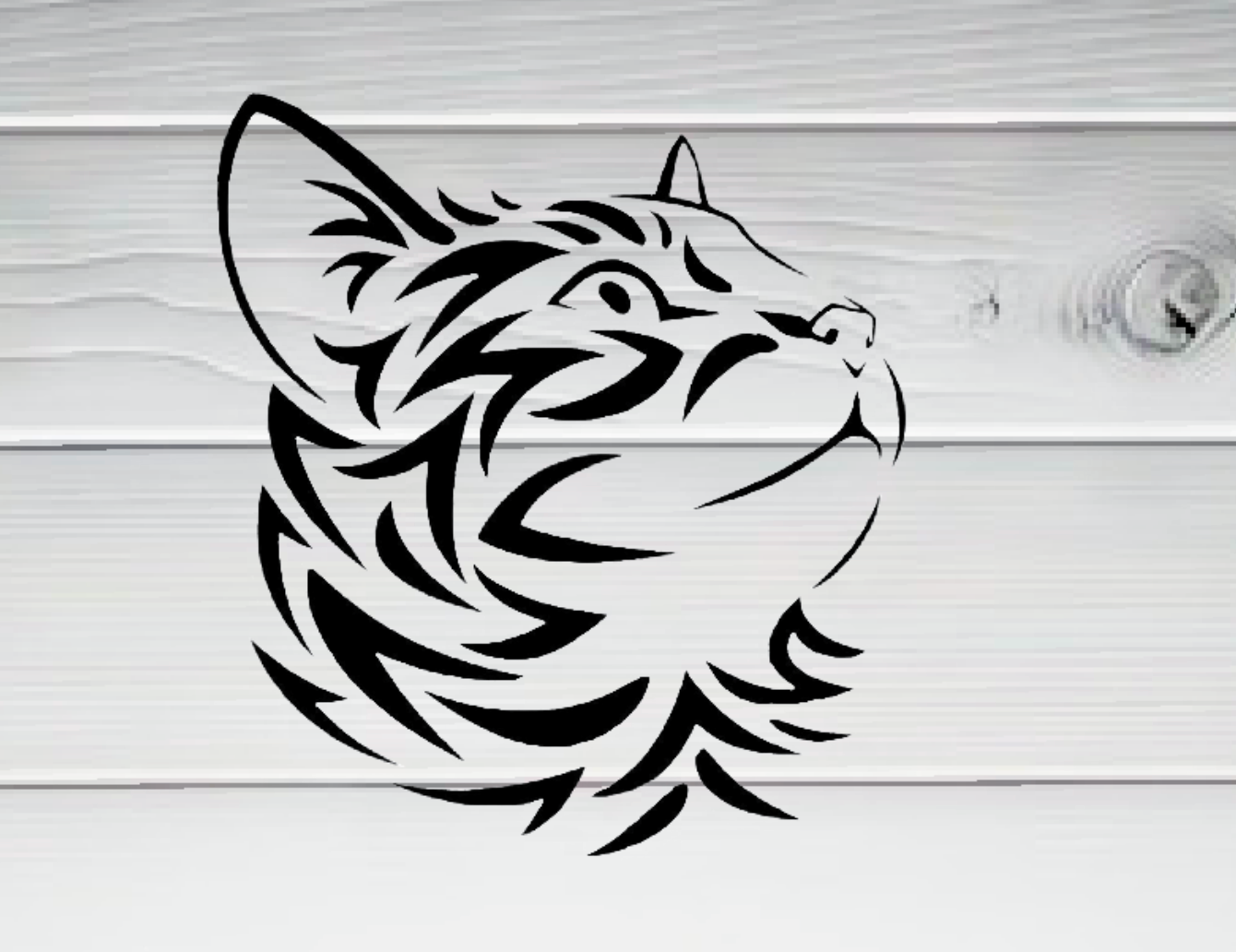 D5 Custom Kitty Portrait Decal - Vinyl, All Weather, and Beautiful design