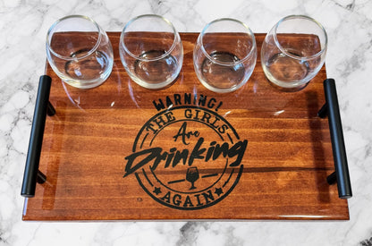 Ultimate Sip & Serve Board w/Glasses