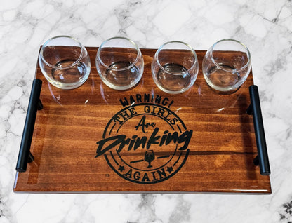 Ultimate Sip & Serve Board w/Glasses