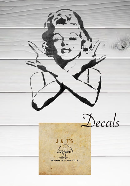 D7 Marilyn Monroe Rock On Hand Sign Vinyl Decal – Retro Rebel Aesthetic