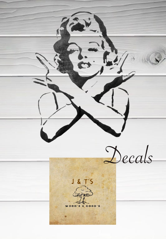 D7 Marilyn Monroe Rock On Hand Sign Vinyl Decal – Retro Rebel Aesthetic