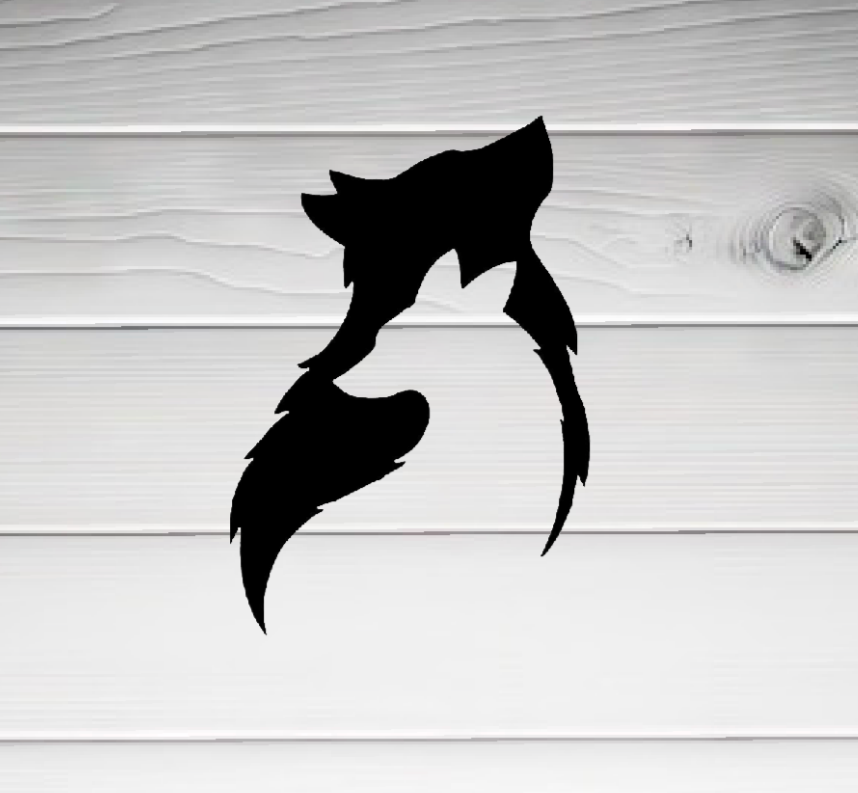 D19 Howling Wolf Silhouette – Rustic Wall Art