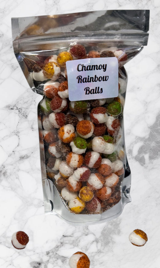 Chamoy Rainbow Balls – Sweet, Spicy & Tangy Freeze-Dried Perfection!
